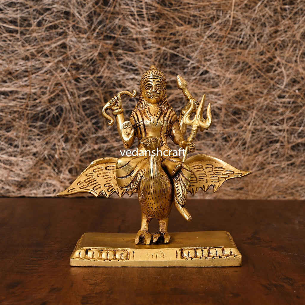 Brass Shani Dev Idol (7 Inch) Vedansh Craft