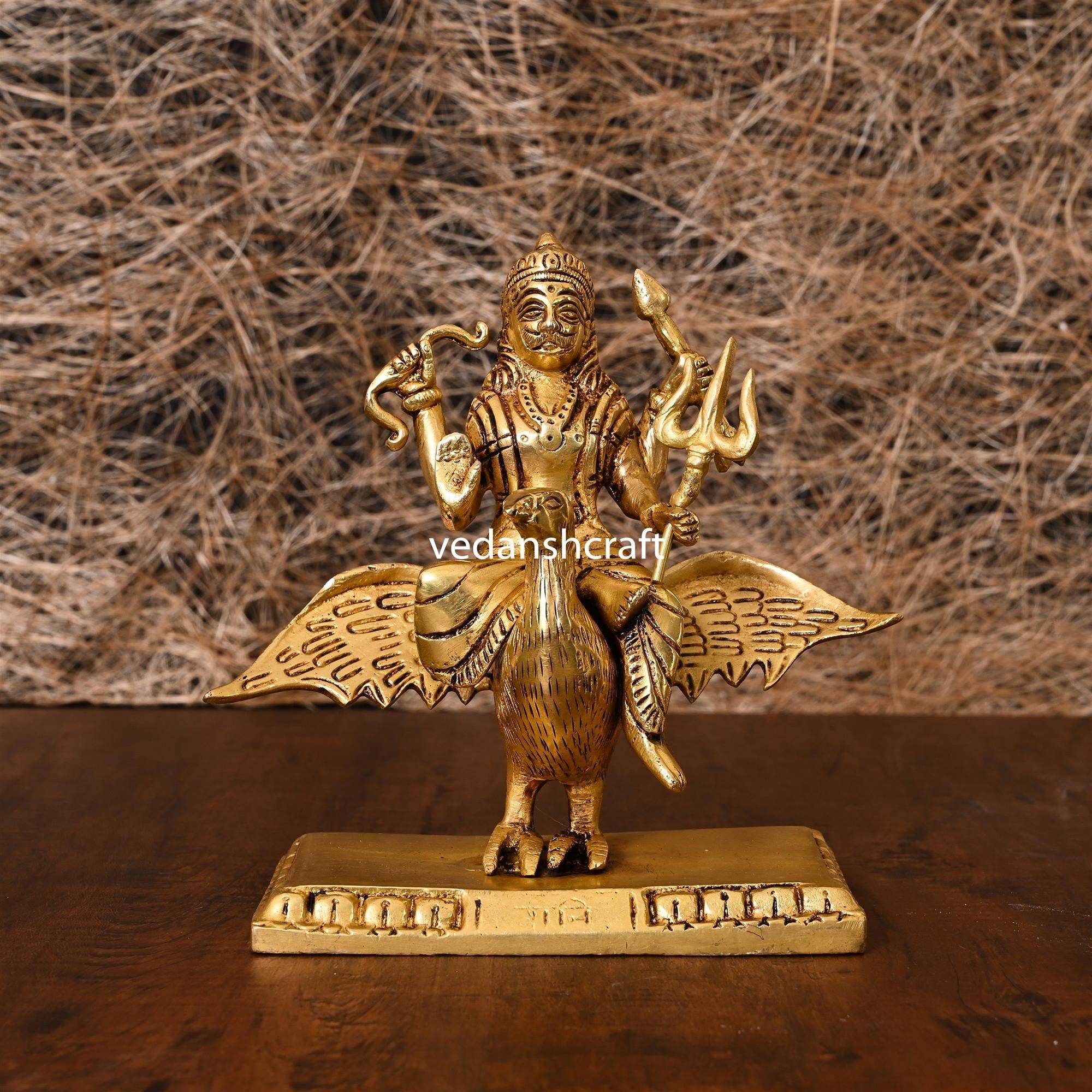 Brass Shani Dev Idol (7 Inch) Vedansh Craft
