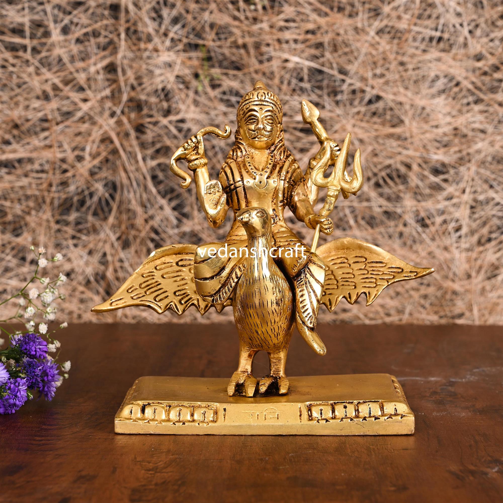 Brass Shani Dev Idol (7 Inch) Vedansh Craft