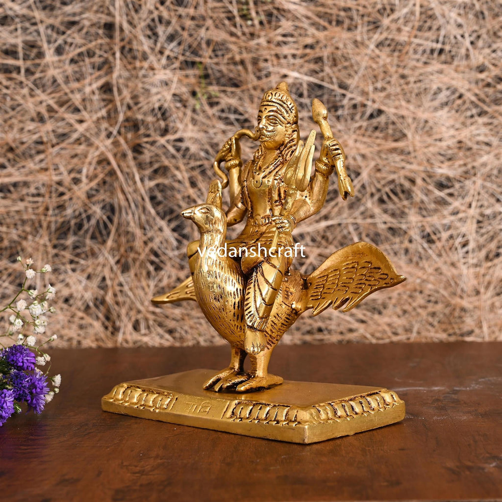 Brass Shani Dev Idol (7 Inch) Vedansh Craft