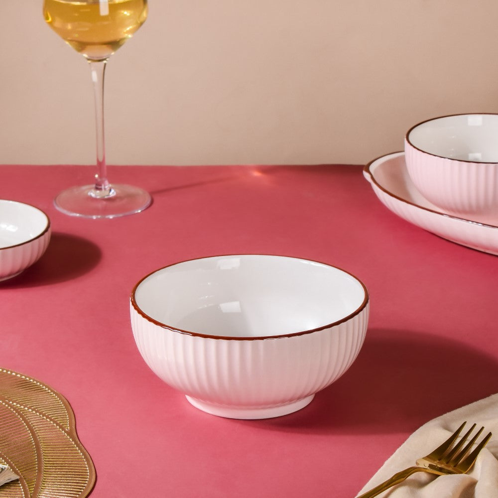 Dune Textured Serving Bowl Pink 650 ml Nestasia