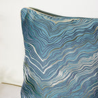 Luxury Embroidered Cushion Cover Green Set of 2 17x17 Inch Nestasia