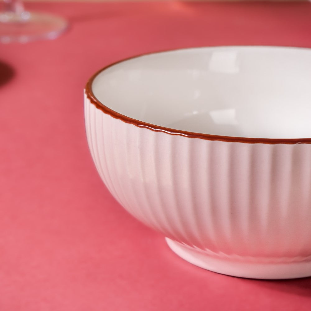 Dune Textured Serving Bowl Pink 650 ml Nestasia