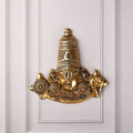 Brass Handcrafted Tirupati Balaji/Venkateshwar Face Wall Hanging (6 Inch) Vedansh Craft