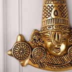 Brass Handcrafted Tirupati Balaji/Venkateshwar Face Wall Hanging (6 Inch) Vedansh Craft