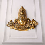 Brass Handcrafted Tirupati Balaji/Venkateshwar Face Wall Hanging (6 Inch) Vedansh Craft