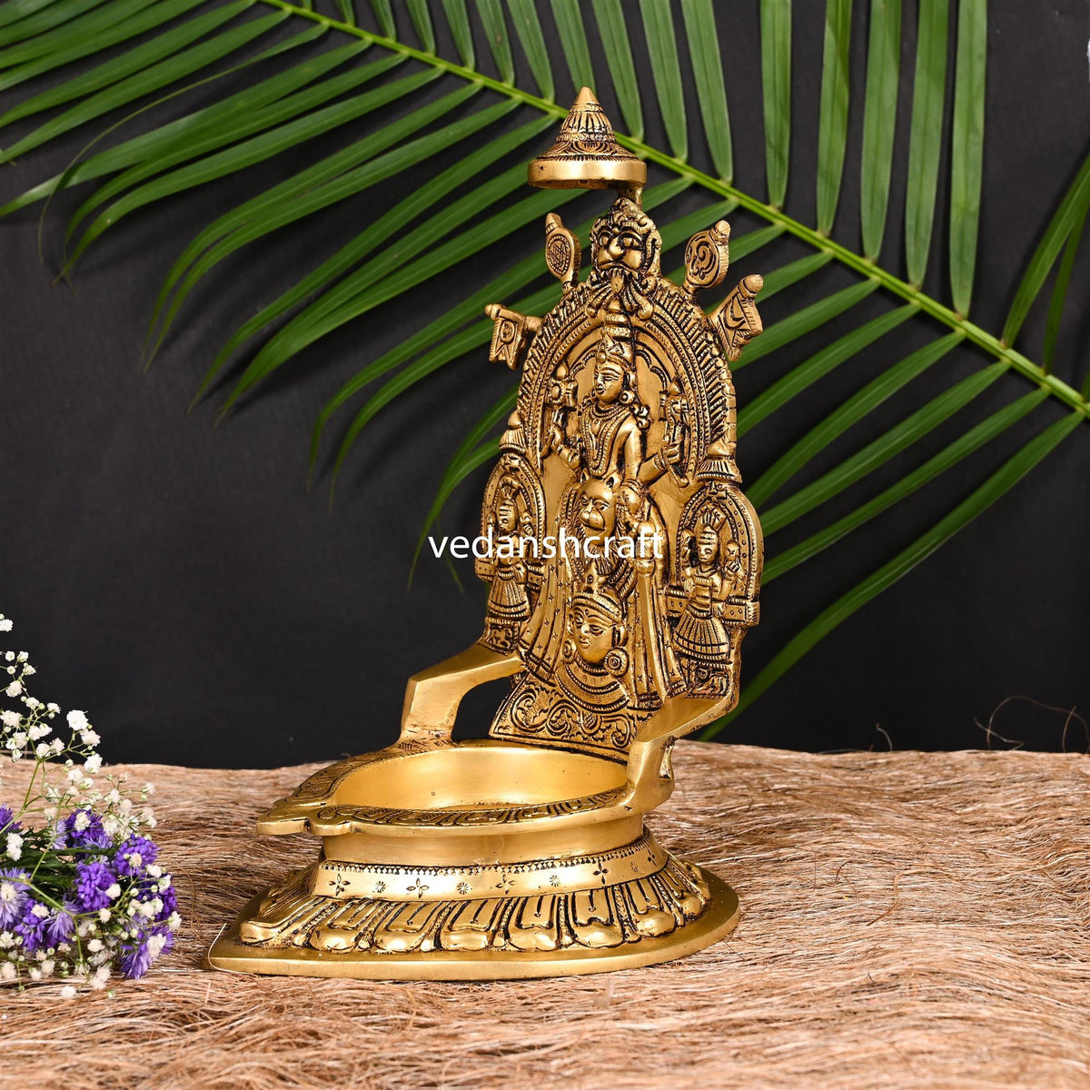 Brass Mookambika Devi Diya (12 Inch) Vedansh Craft
