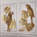 Brass Handcrafted Parrot Wall Hanging Pair – Traditional Brass Decor (12.5 Inch) Vedansh Craft