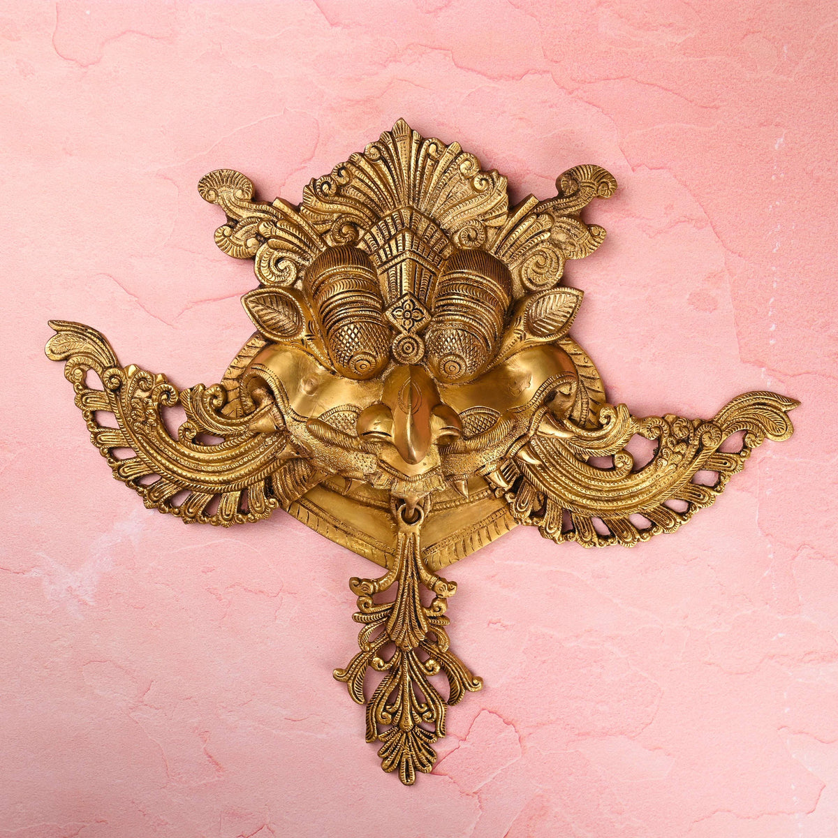 Brass Handcrafted Yali/kirtimukha Face Door Knocker – Traditional Indian Brassware (18 Inch) Vedansh Craft