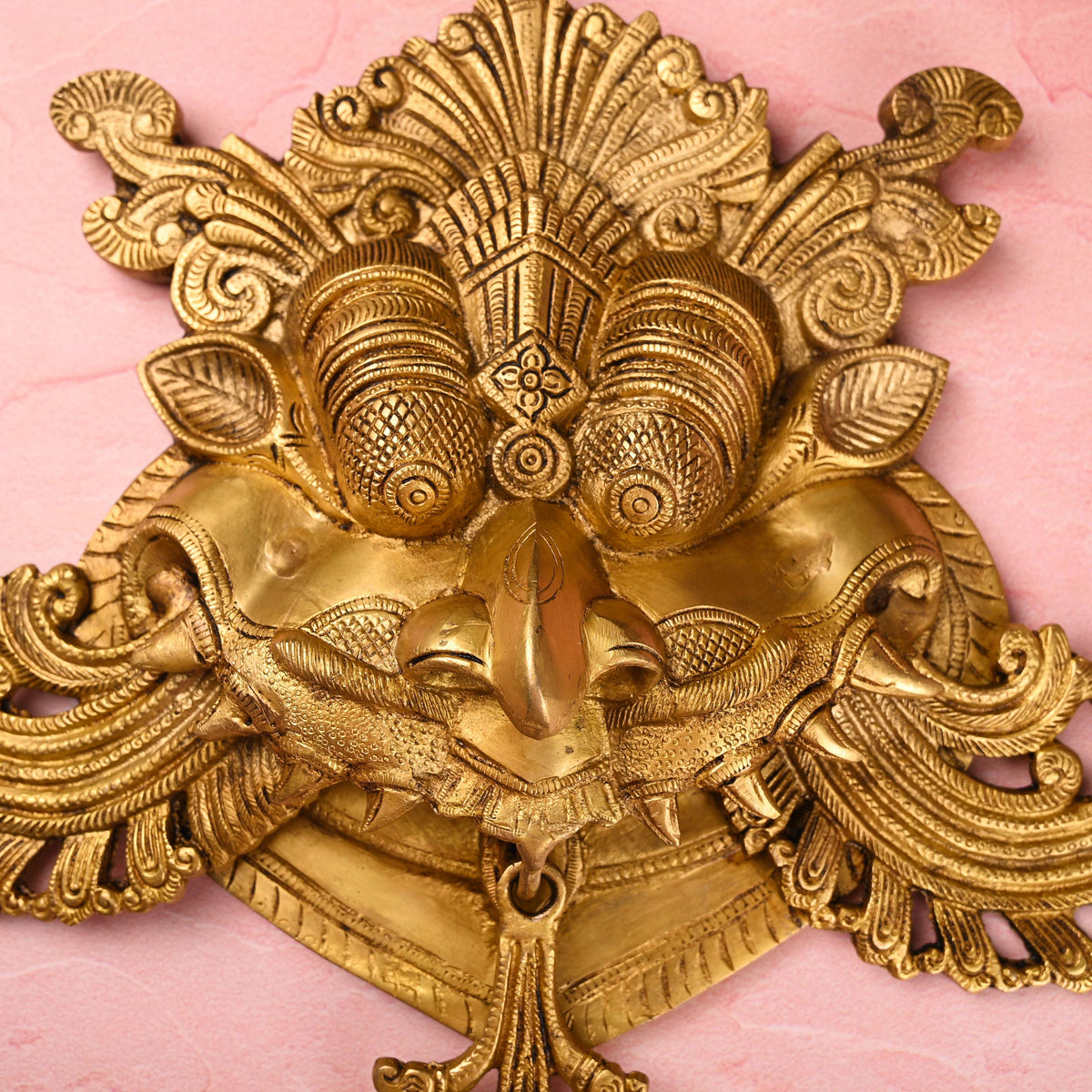 Brass Handcrafted Yali/kirtimukha Face Door Knocker – Traditional Indian Brassware (18 Inch) Vedansh Craft