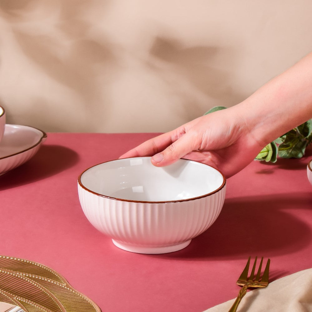 Dune Textured Serving Bowl Pink 650 ml Nestasia
