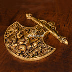 Brass Ganesha And Lakshmi Wall Hanging Set (8 Inch) Vedansh Craft