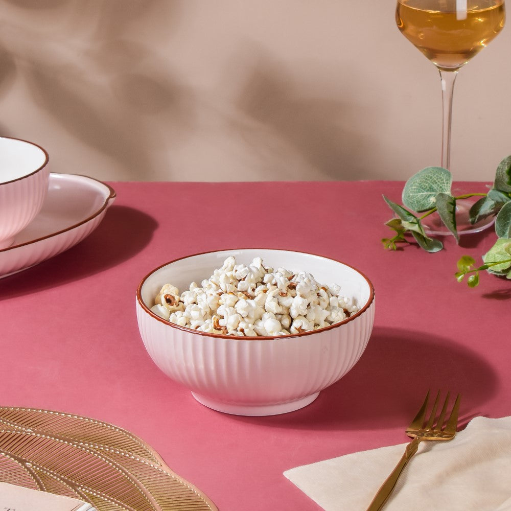 Dune Textured Serving Bowl Pink 650 ml Nestasia
