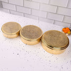 Brass Handcrafted Chapati/Roti Box Set of Three – Traditional Brassware (9.4 Inch) Vedansh Craft