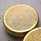 Brass Handcrafted Chapati/Roti Box Set of Three – Traditional Brassware (9.4 Inch) Vedansh Craft