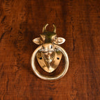 Brass Bull Door Knocker (3.8 Inch) Vedansh Craft
