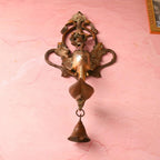 Brass Elephant Ganesha Wall Hanging Diya with Bell (16 Inch) Vedansh Craft