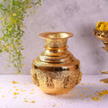 Brass Ashtalakshmi Kodam / Kalash (10 Inch) Vedansh Craft