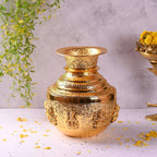 Brass Ashtalakshmi Kodam / Kalash (10 Inch) Vedansh Craft