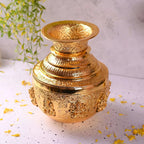 Brass Ashtalakshmi Kodam / Kalash (10 Inch) Vedansh Craft