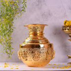 Brass Ashtalakshmi Kodam / Kalash (10 Inch) Vedansh Craft