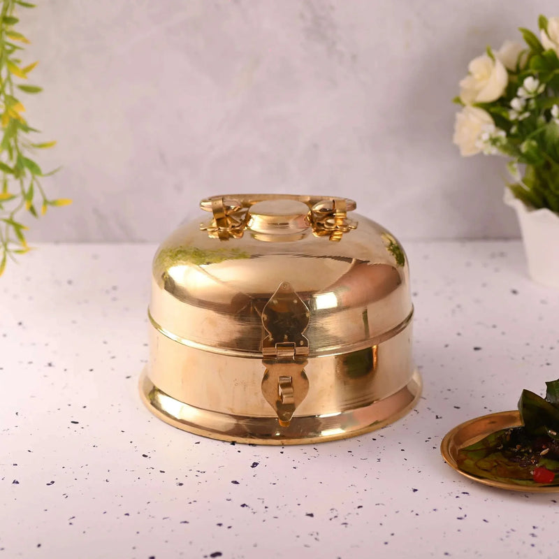 Brass Paan Daan / Traditional Betel Nut Box Set (6 Inch) Vedansh Craft