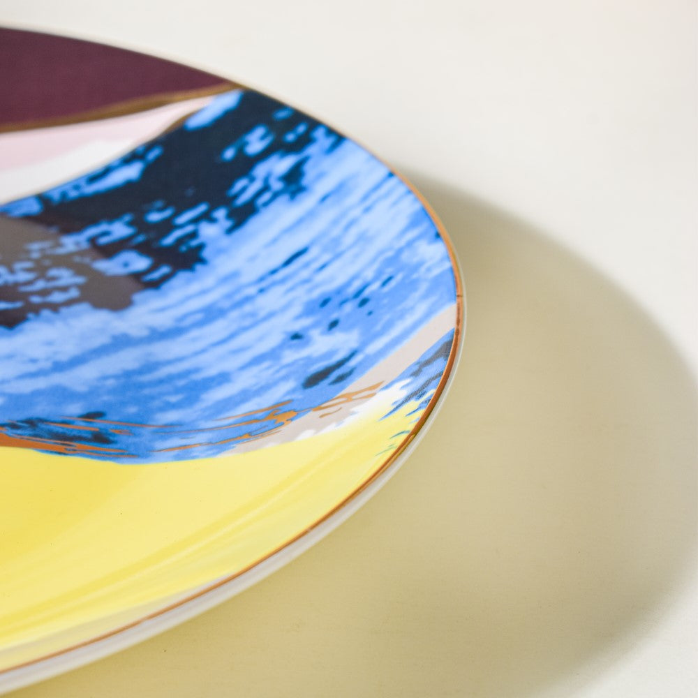 Colourful Ceramic Dinner Plate 10 Inch Nestasia
