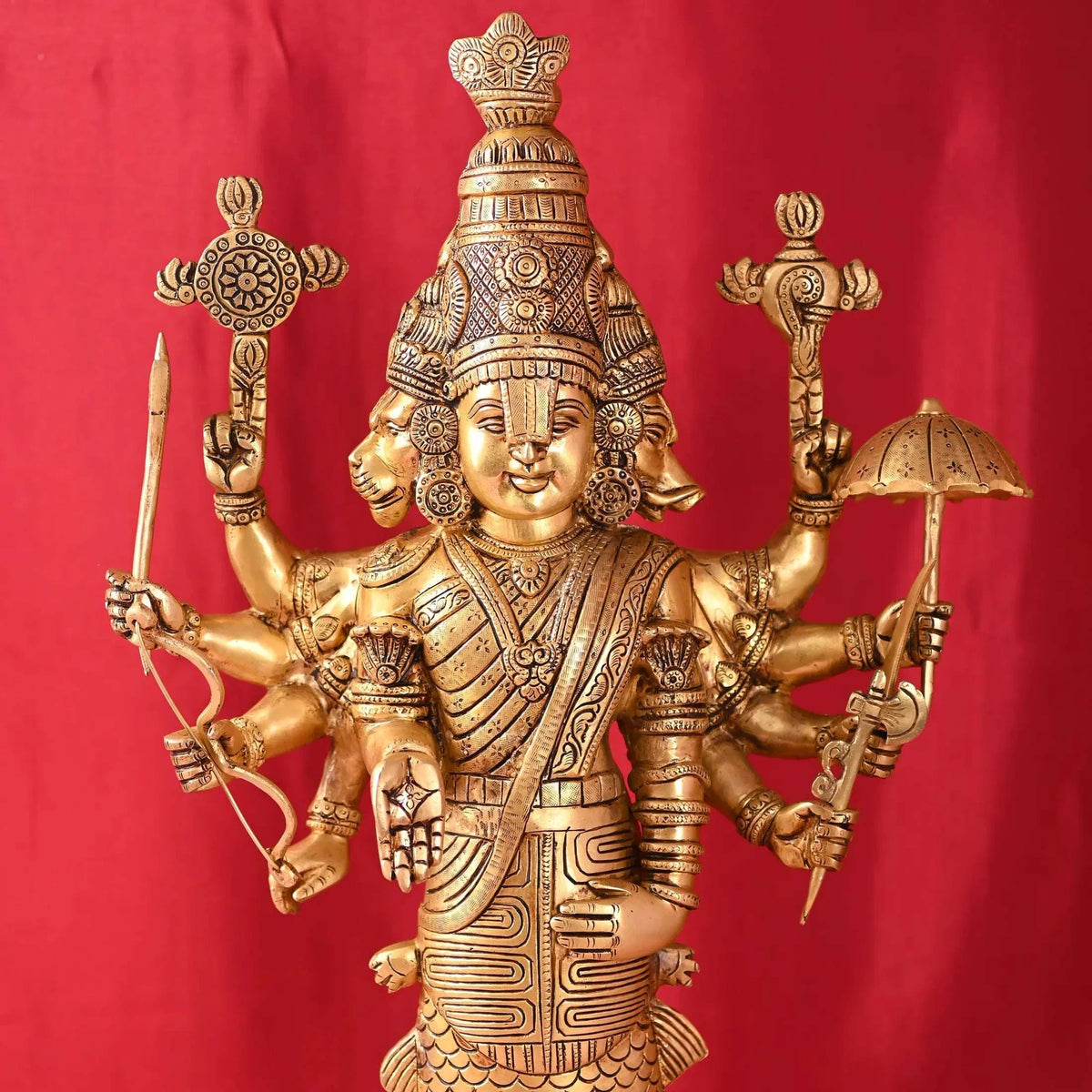 Brass Standing Vishnu Dashavatara Idol (25 Inch) Vedansh Craft