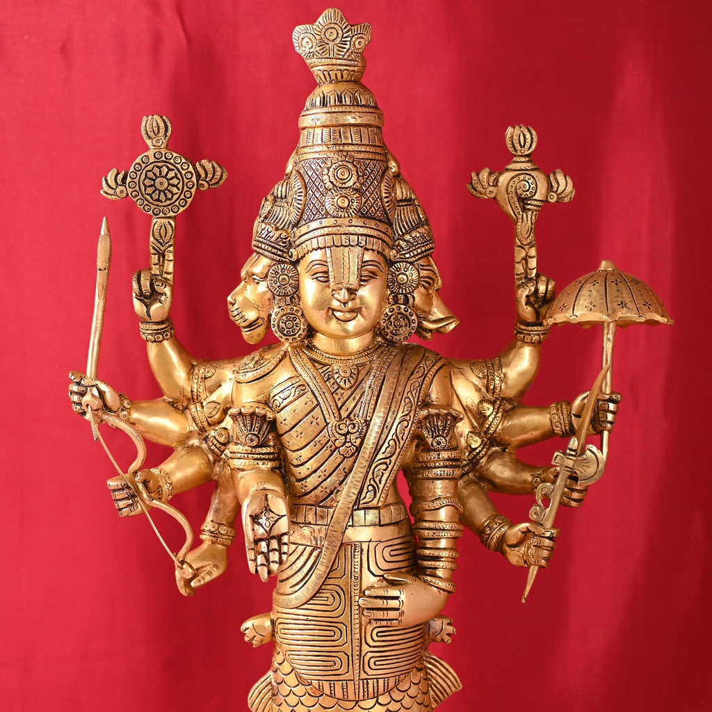 Brass Standing Vishnu Dashavatara Idol (25 Inch) Vedansh Craft
