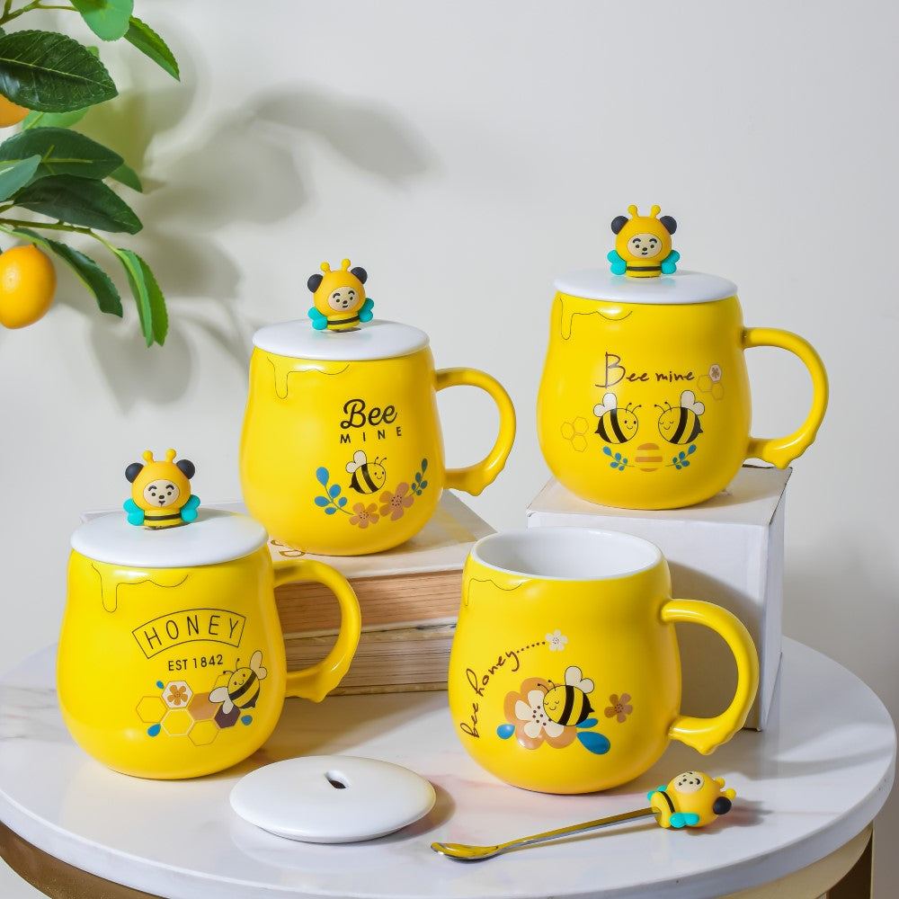Honey Bee Coffee Mug Yellow 350 ml Nestasia