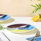 Colourful Ceramic Snack Plate 8 Inch Nestasia