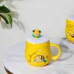 Sleepy Honey Bee Coffee Mug Yellow 350 ml Nestasia