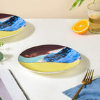 Colourful Ceramic Snack Plate 8 Inch Nestasia