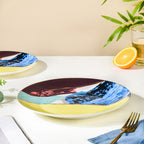 Colourful Ceramic Dinner Plate 10 Inch Nestasia