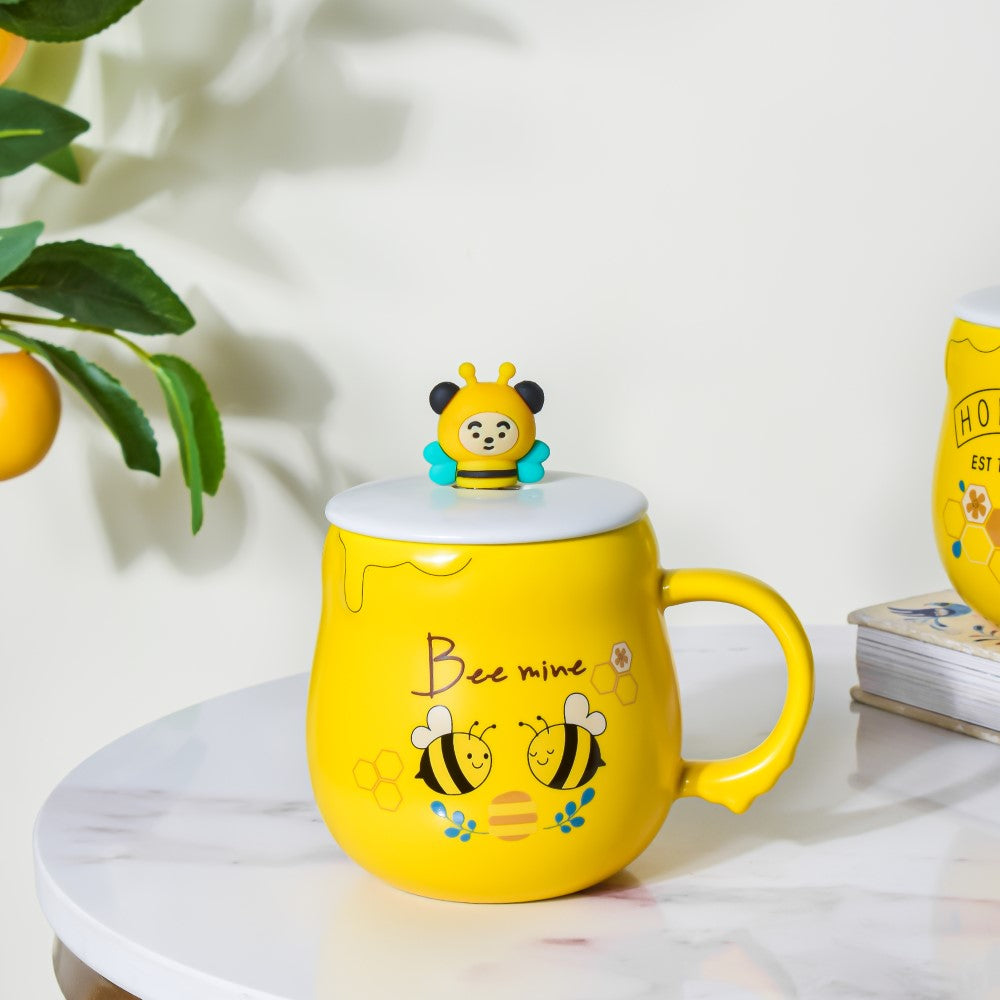 Buzzy Bee Mine Coffee Mug Yellow 350 ml Nestasia