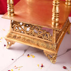 Brass Mandir / Temple With Hanging Bell (28 Inch) Vedansh Craft