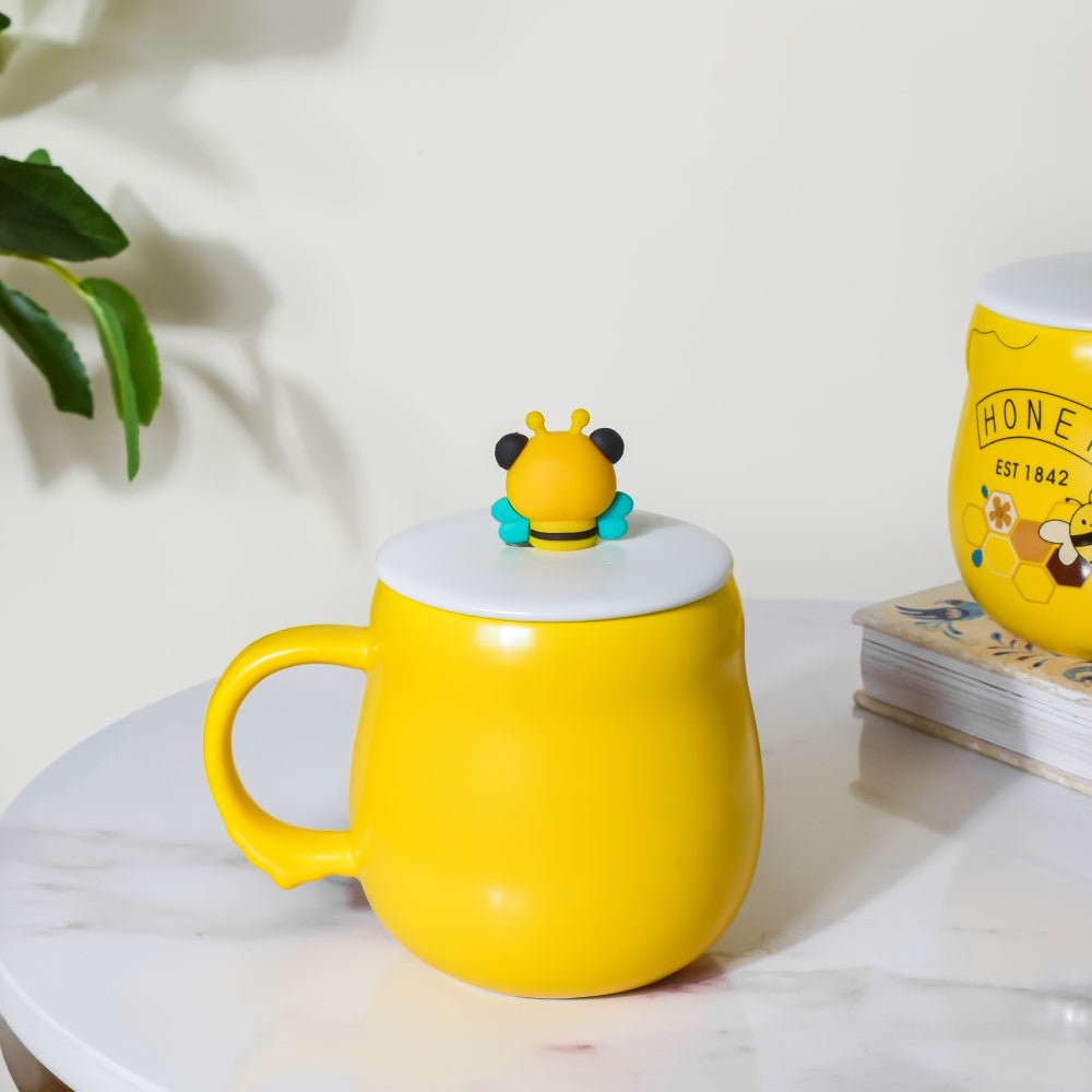 Buzzy Bee Mine Coffee Mug Yellow 350 ml Nestasia
