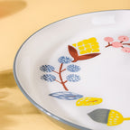 Bloom Ceramic Dinner Plate Grey 10 Inch Nestasia