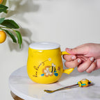 Sleepy Honey Bee Coffee Mug Yellow 350 ml Nestasia
