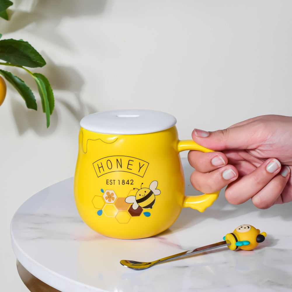 Honey Bee Coffee Mug Yellow 350 ml Nestasia