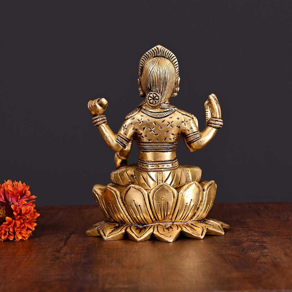 Brass Superfine Bala Tripurasundari Idol On Lotus (7 Inch) Vedansh Craft