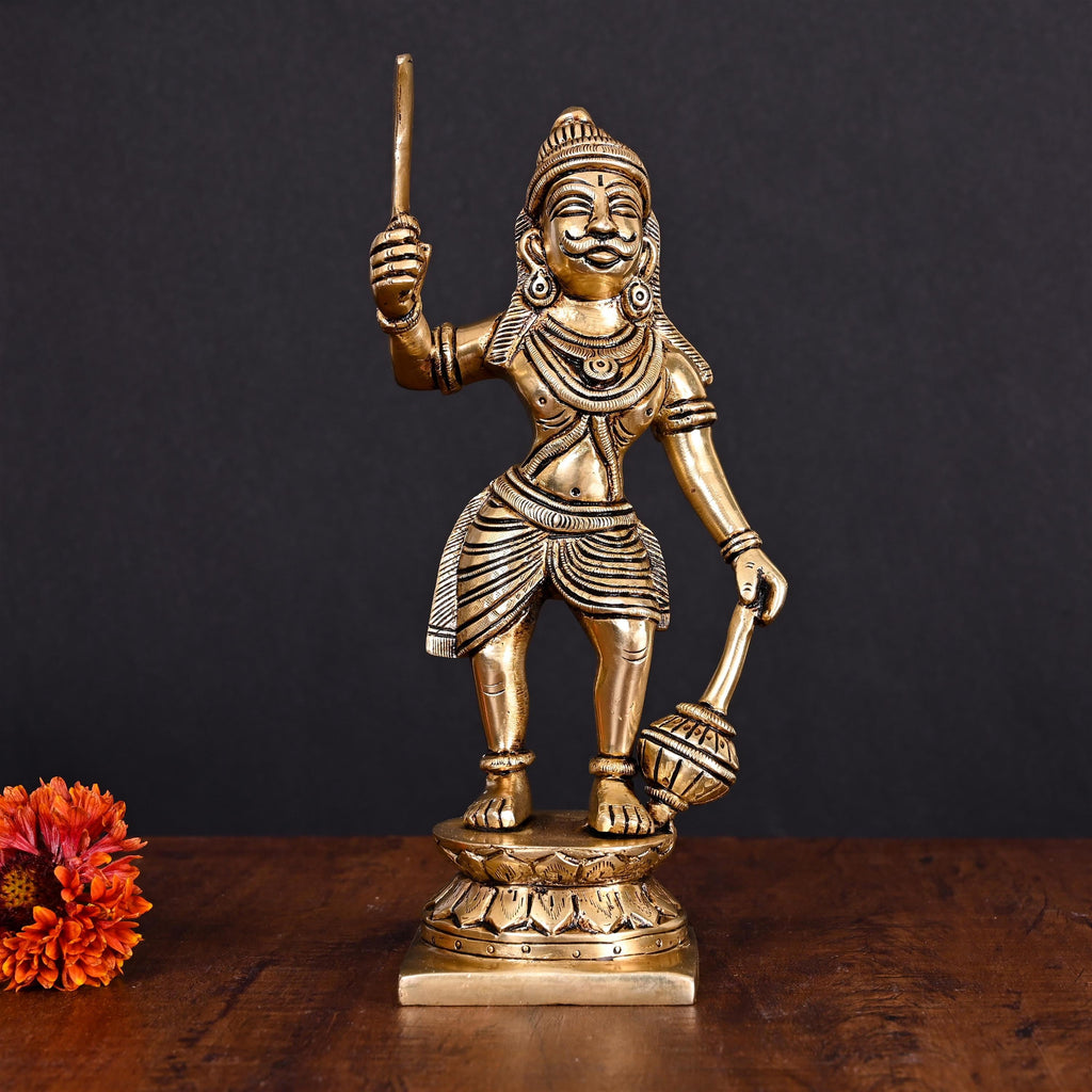 Brass Superfiine Madurai Veeran Idol (9 Inch) Vedansh Craft