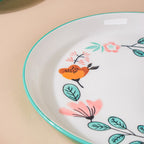 Bloom Ceramic Dinner Plate Green 10 Inch Nestasia