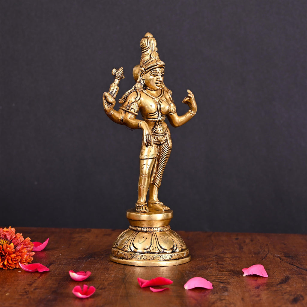 Brass Superfine Ardhanarishwara Idol (8.5 Inch) Vedansh Craft