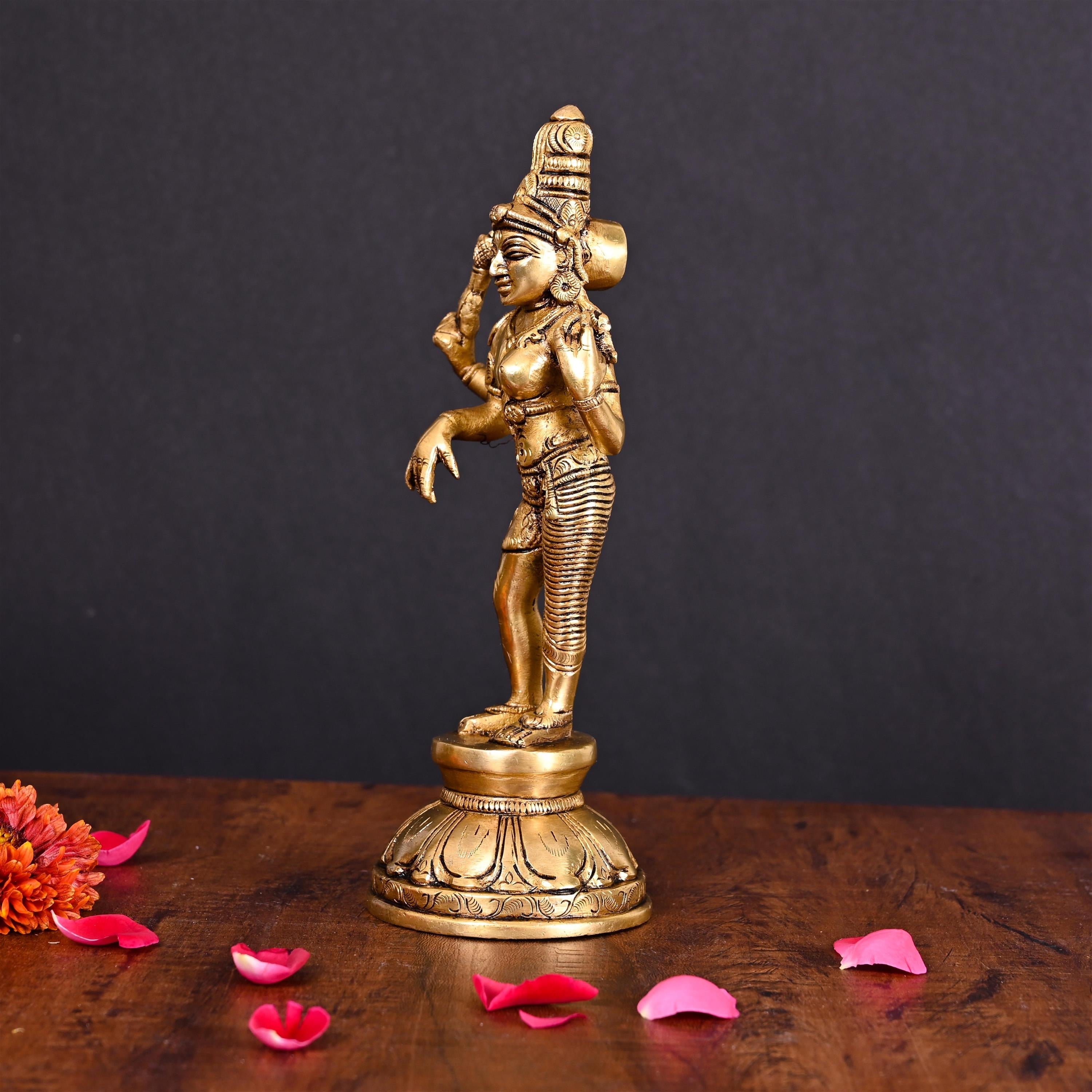 Brass Superfine Ardhanarishwara Idol (8.5 Inch) Vedansh Craft