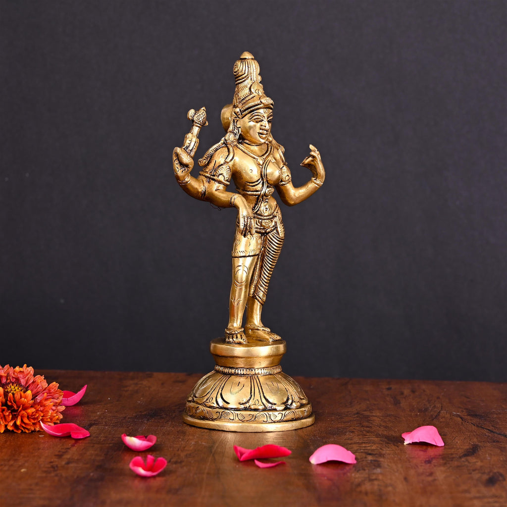Brass Superfine Ardhanarishwara Idol (8.5 Inch) Vedansh Craft