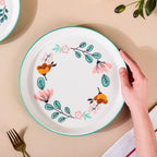 Bloom Ceramic Dinner Plate Green 10 Inch Nestasia