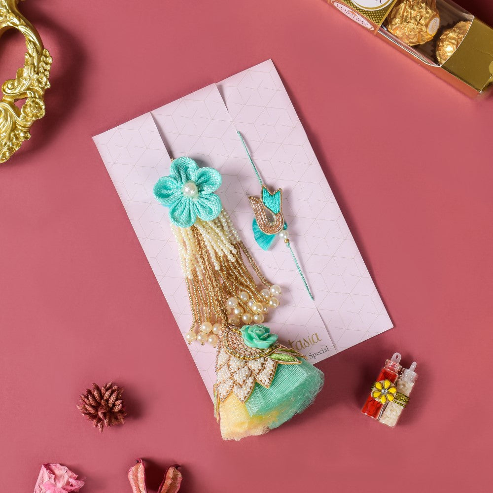 Luxury Lumba Rakhi Gift Set Of 3 Nestasia
