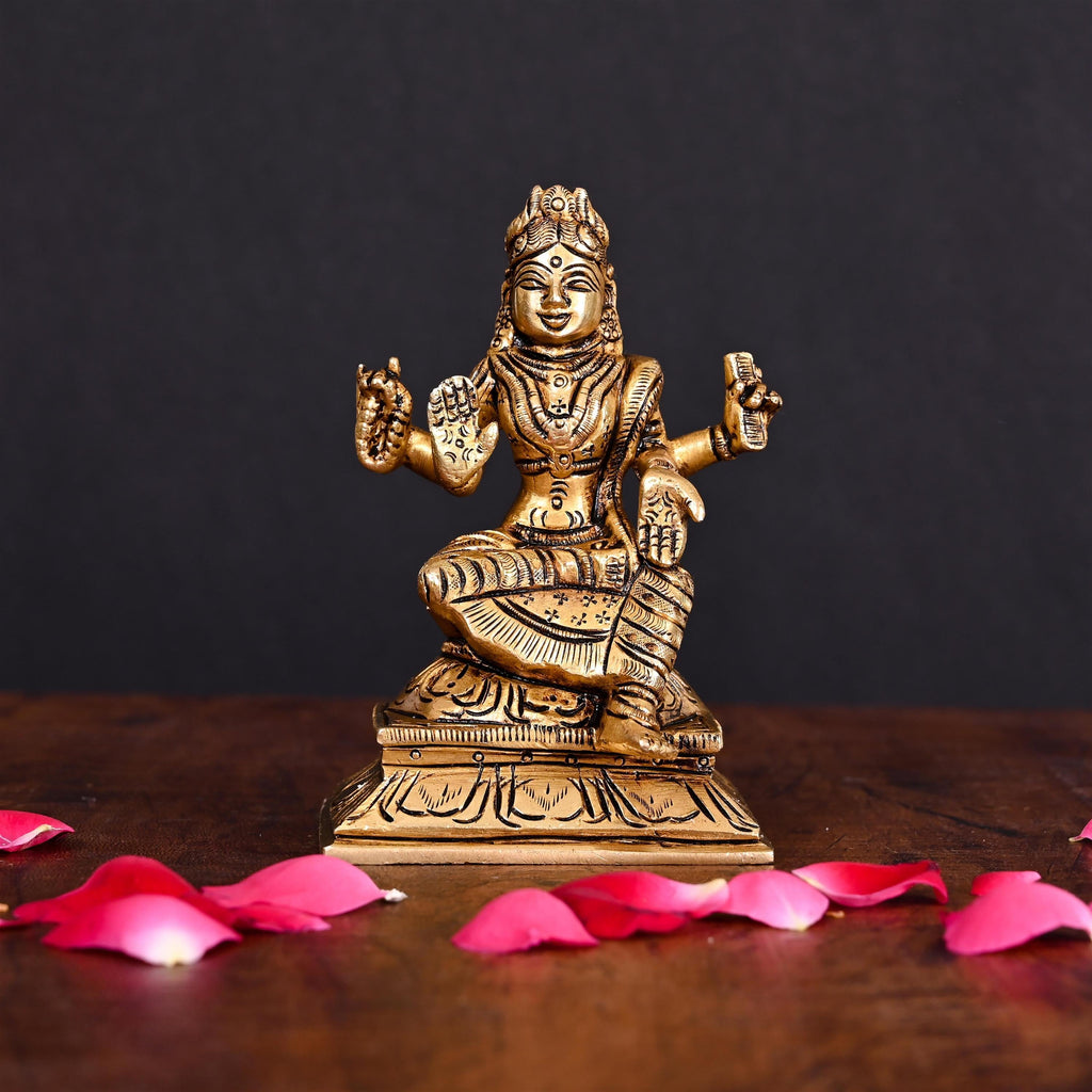 Brass Superfine Tripurasundari Devi Idol (4.5 Inch) Vedansh Craft