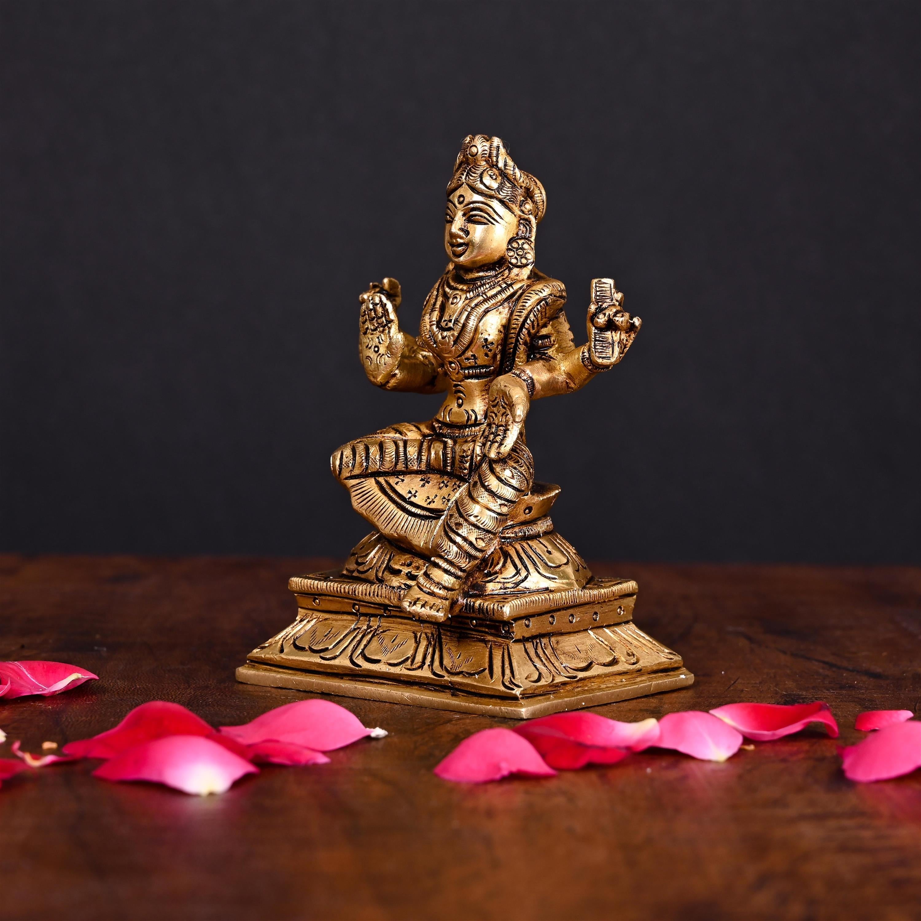 Brass Superfine Tripurasundari Devi Idol (4.5 Inch) Vedansh Craft